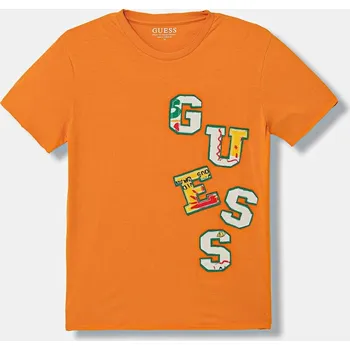 Chlapecké oblečení Dětské bavlněné tričko Guess L6GI02.K8HM4.PPY2.M oranžová 22X, vel. 136-146