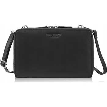 Kabelka Paolo Peruzzi kabelka psaníčko z přírodní kůže, černá