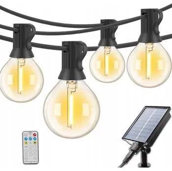 Venkovní osvětlení Solární zahradní girlanda, světelný řetěz, 10 m, 12 LED, koule