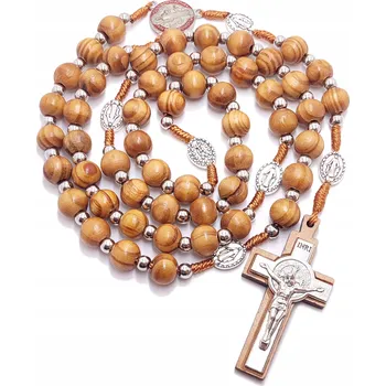 Růženec Dřevěný růženec na provázku Benedikt A63