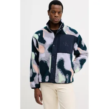 Pánské oblečení Fleecová mikina Calvin Klein Jeans LV04RD220G námořnická modř 59A, vel. S