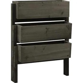 Truhlík vidaXL Zahradní truhlík skládací 60 x 14 x 75 cm masivní jedle [314840] Barva: Šedá