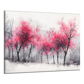 Obraz Obraz na plátně Růžové stromy , jednodílný 4393AX