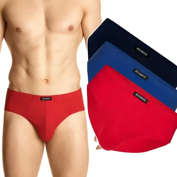 Slipy ATLANTIC 3MP-133 Slipy SPORT 3 ks pánské bavlněné černo/šedé L