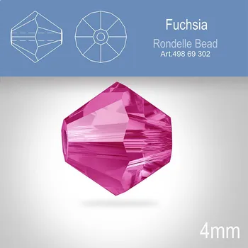 Dětské zboží PRECIOSA Bicone MC BEAD (sluníčko) velikost 4mm. Barva FUCHSIA. Balení 30ks .