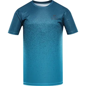 Pánské tričko Alpine Pro QUATR MODRÁ PÁNSKÉ RYCHLESCHNOUCÍ TRIKO S COOL DRY L