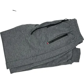 Mid Point Pánské černé nadměrné tepláky s manžetou 01 Barva: Šedá, Velikost: 5XL