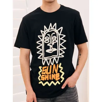 Sinsay - Tričko s krátkým rukávem - černá - 9437I-99X - 9437I-99X-XS