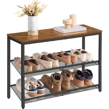 Botník Vasagle Melas 53 cm černý/hnědý