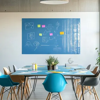 Kancelářský nábytek Modrá coelinová skleněná pracovní a kancelářská tabule Smatab® 40 × 60 cm