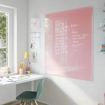 Kancelářský nábytek Růžová tělová skleněná magnetická tabule pro děti Smatab® 40 × 60 cm