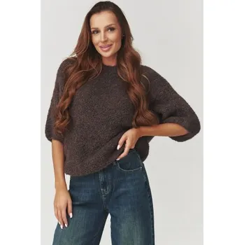 Dámský svetr Dámský svetr Makadamia C8 - tm. hnědý Tmavě hnědá Uni