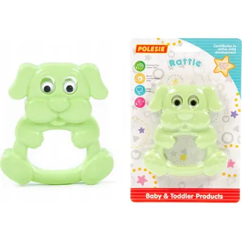 Chrastítko pro miminka „Pejsek“ – lehká senzorická hračka 0+ v blistru