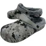 Sport Pánské šedé zateplené gumové nazouváky 02 Barva: Šedá, Velikost: 41