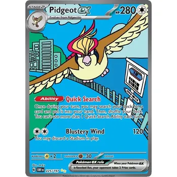 Sběratelská karetní hra Pidgeot Ex 225/197 - Obsidian Flames