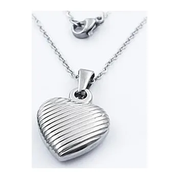 Přívěsek Přívěsek srdíčko z chirurgické oceli + řetízek (KPR103)