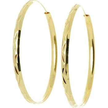 Náušnice Stříbrné pozlacené naušnice kruhy 40 cm STNAU2140F + dárek zdarma