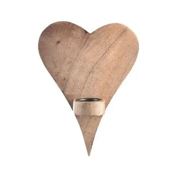 Svícen MANGO nástěnný svícen - srdce, 2/16