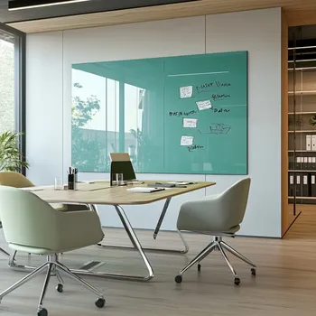 Kancelářský nábytek Zelená smaragdová skleněná pracovní a kancelářská tabule Smatab® 40 × 60 cm