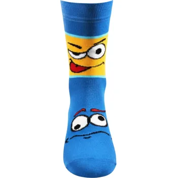 Dětské obrázkové ponožky Fuski Boma - Tlamik - modrá s oranžovou