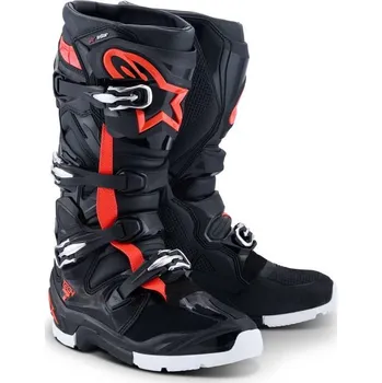 Sport Boty TECH 7 ENDURO DRYSTAR, ALPINESTARS (černá/červená fluo/bílá) 2026 45,5