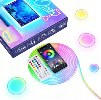 LED páska NEON LED pásek 6m ovládaný TELEFONEM IP65 60LED/M + DÁLKOVÝ OVLADAČ