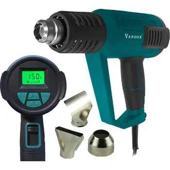 Horkovzdušná pistole Horkovzdušná Pistole 2000 W s displejem Paměť nastavení VANDER VOA752