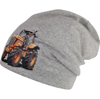 Čepice Chlapecká bavlněná ČEPICE B32 šedý melír Pepe Dráče