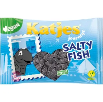 Bonbon Katjes Lékořicové slané rybky 400 g