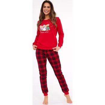 Dámské pyžamo Dámské pyžamo Cornette 671/421 Winter Červená 2XL