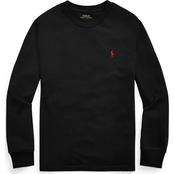 Pánské tričko Bavlněné tričko s dlouhým rukávem Polo Ralph Lauren 323843804001 černá 99X, vel. 140-149