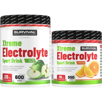 Iontový nápoj Survival Xtreme Electrolyte Sport Drink 600 g + 300 g mix příchutí