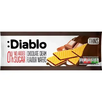 Oplatky :DIABLO 150 g BEZ PŘIDANÉHO CUKRU - čokoládové (NO Sugar Added / čokoldové oplatky / wafers)