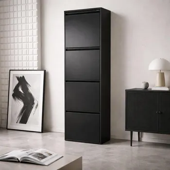 Spinder Design Černý kovový botník Billy – Rozbale(v)no