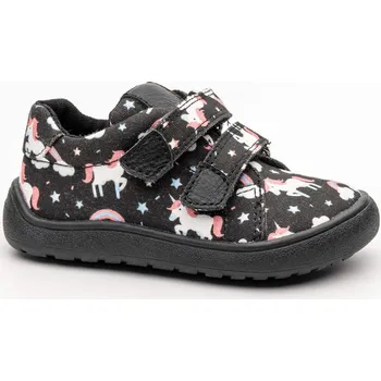 Dětská sportovní obuv PROTETIKA dětské barefoot plátěnky KORO black uni jednorožec Velikost: 22
