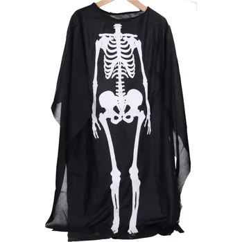 Wiky Dětský kostým kostra - černý plášť 88 cm