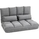 HOMCOM Podlahové křeslo s rozkladem 3 polohy 102x73x60cm šedá