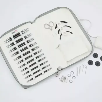 Jehlice KnitPro Karbonz Regal set vyměnitelných jehlic 13cm (KnitPro Karbonz Regal Interchangeable Needle Set - 13cm)