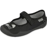 Dětské bačkory Befado Blanca 114x450 – černé na suchý zip Velikost: 28