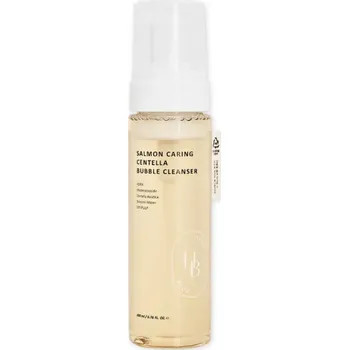 Přípravek na čištění pleti a oči Heveblue - Salmon Caring Centella Bubble Cleanser 200ml