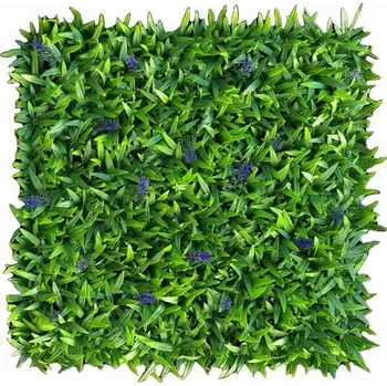 umělá květina Panel z umělých listů Lavender Bloom dílec 50 x 50 cm zelený