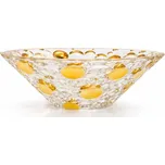Bohemia Jihlava LISBOA skleněná mísa zlatá 300 mm