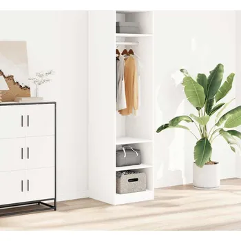 Šatní skříň vidaXL Šatní skříň 50 x 50 x 200 cm dřevotříska [800236] Barva: Bílá