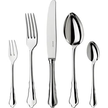 Příbor Stříbrný příbor Menuett 5 dílná souprava Berndorf Sandrik