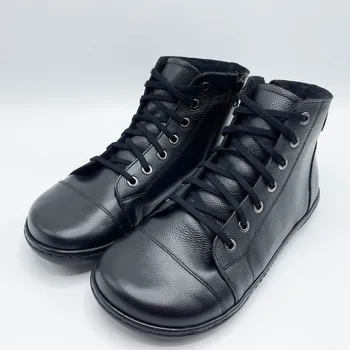 Dámská zimní obuv Mintaka MINTAKA, Dámská barefootová polokozačka - černá Velikost: 39