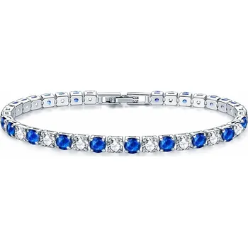 Náramek Sisi Jewelry Náramek se zirkony Robertina Sapphire NR2041-KSB00001(23)/17 Modrá 17 cm
