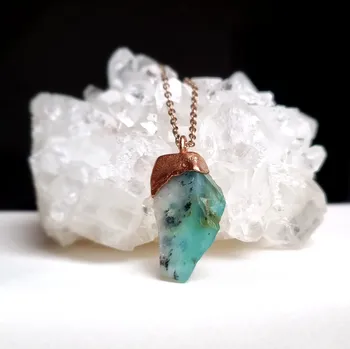 Náhrdelník Andský modrý opál přírodní - šperk/náhrdelník ŠPERKY S PŘÍRODNÍMI KRYSTALY