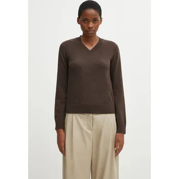 Dámský svetr Svetr s příměsí vlny MM6 Maison Margiela, M, hnědá, 88X