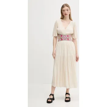 Dámské šaty Šaty Desigual ELEMENT 25SWVW98 béžová 01X, vel. M