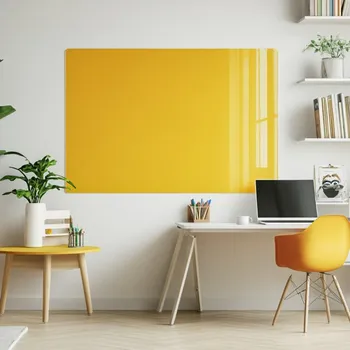 Kancelářský nábytek Žlutá neapolská skleněná magnetická tabule pro děti Smatab® 40 × 60 cm